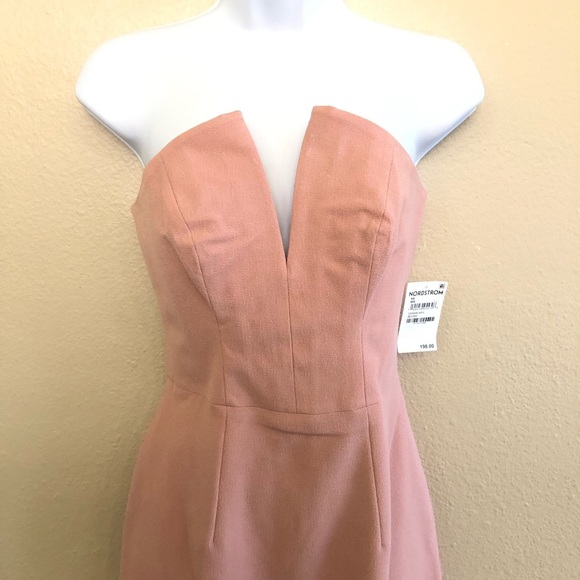 Dress the Population Women's Perla Strapless Plunge V-Neckline Midi Dress SZ XS - Picture 7 of 16